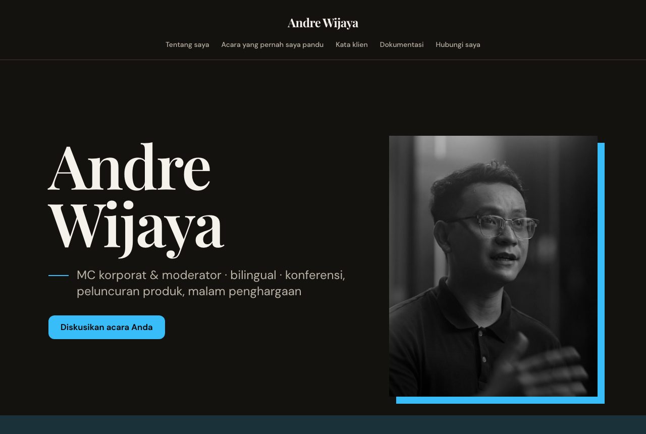 Portofolio demo Andre Wijaya, template Korporat